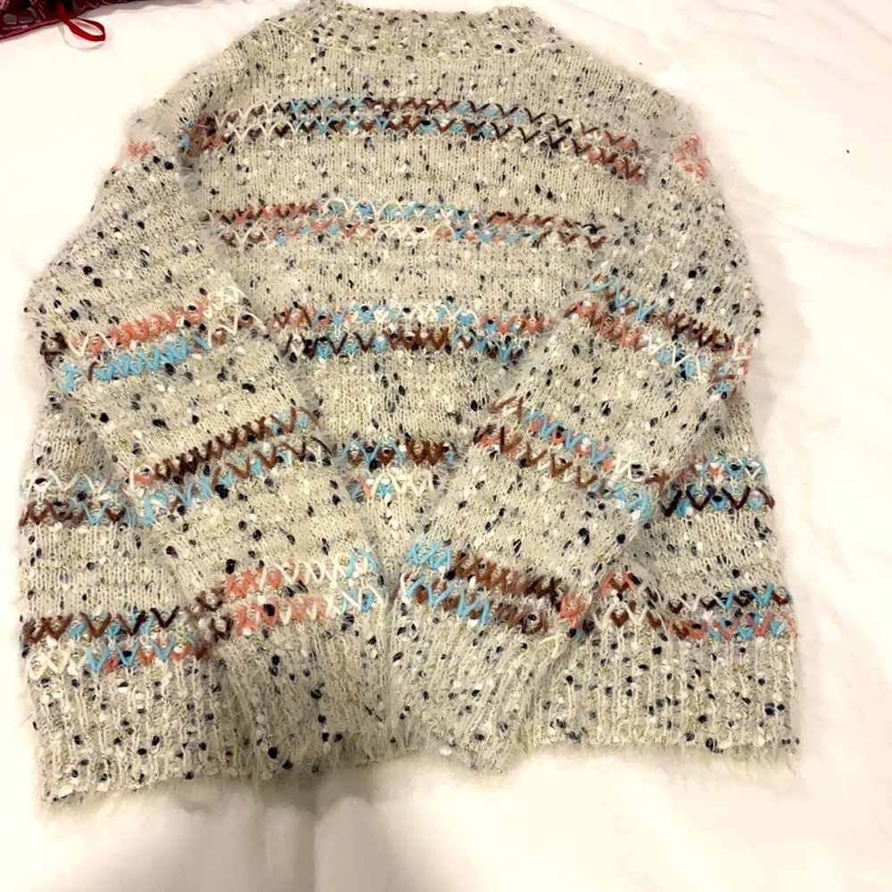 Multicolored sweater purchased at Anthropologie!